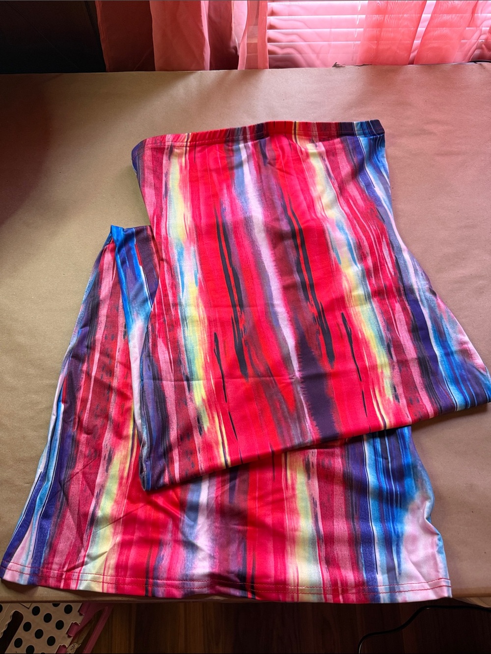 Vibrant Multi-Color Stripe Midi Skirt